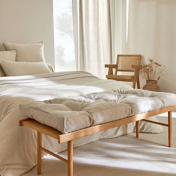 Long coussin de sol, collection "Intemporelle" (beige) Long coussin de sol, collection "Intemporelle" (beige)